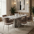 Orsina Tamzin Mink Velvet Dining Chair | Modern Chrome Base Seating