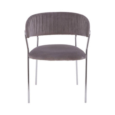 Orsina Tamzin Dining Chair – Mink Upholstered with Chrome Legs