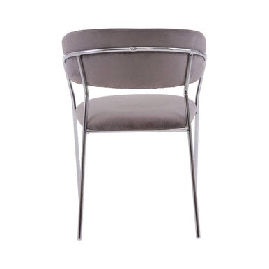 Orsina Tamzin Dining Chair – Mink Upholstered with Chrome Legs