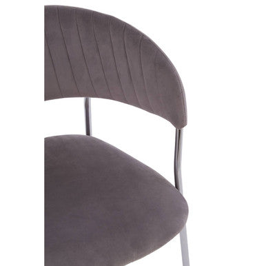 Orsina Tamzin Dining Chair – Mink Upholstered with Chrome Legs