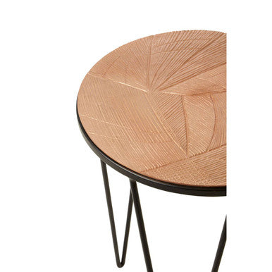 Orsina Mirano Set of 3 Round Metallic Side Tables with Hairpin Legs