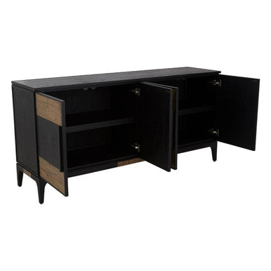Orsina Salvar Oak Wood Sideboard – Two-Tone 4-Door Dining Buffet
