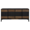 Orsina Salvar Oak Wood Sideboard – Two-Tone 4-Door Dining Buffet