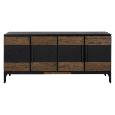 Orsina Salvar Oak Wood Sideboard – Two-Tone 4-Door Dining Buffet
