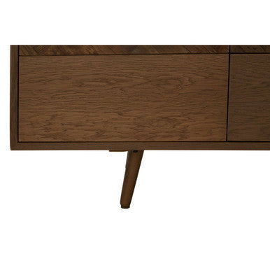 Orsina Salvar Oak and Elm Wood Sideboard – 3-Door Rustic Buffet