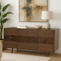 Orsina Salvar Oak and Elm Wood Sideboard – 3-Door Rustic Buffet