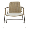 Orsina Java Natural Rattan Accent Chair – Grey Kubu Weave & Iron Legs