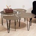 Orsina Rany Coffee Table Set of 4 – Antique Brass & Iron Hairpin Legs