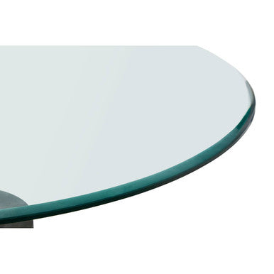 Orsina Rany Round Glass and Black Marble Side Table – Antique Brass