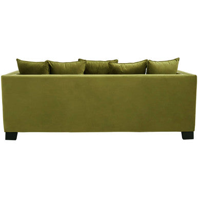 Orsina Sofia 3 Seater Moss Velvet Sofa with Nailhead Trim