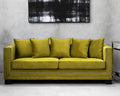 Orsina Sofia 3 Seater Moss Velvet Sofa with Nailhead Trim