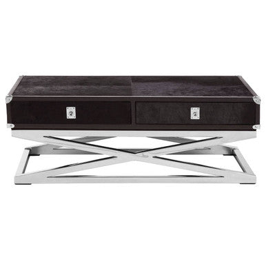Orsina Kensington Townhouse Hair-On-Hide 2-Drawer Coffee Table