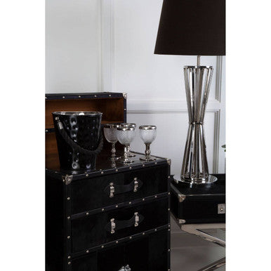 Orsina Kensington Townhouse Black Hair On Leather Drinks Cabinet