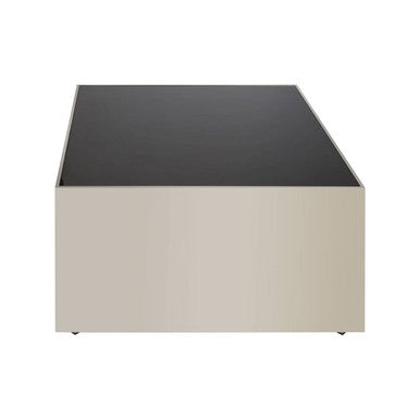 Orsina Carlox Square Black Tempered Glass Coffee Table – Chrome Frame