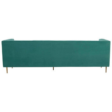 Orsina Otylia 3-Seater Green Velvet Sofa with Metallic Base