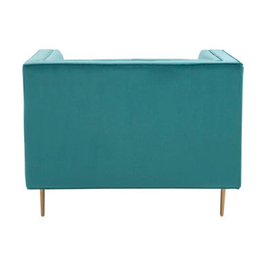Orsina Otylia Green Velvet Armchair | Modern Lounge Chair with Gold Base