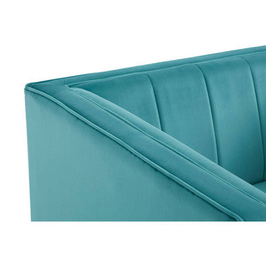 Orsina Otylia Green Velvet Armchair | Modern Lounge Chair with Gold Base