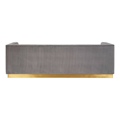 Orsina Opal 3 Seater Grey Velvet Sofa – Tufted Modern Living Room Couch