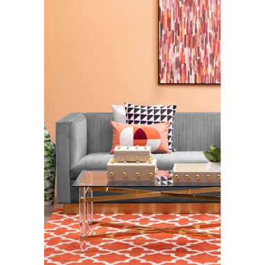 Orsina Opal 3 Seater Grey Velvet Sofa – Tufted Modern Living Room Couch