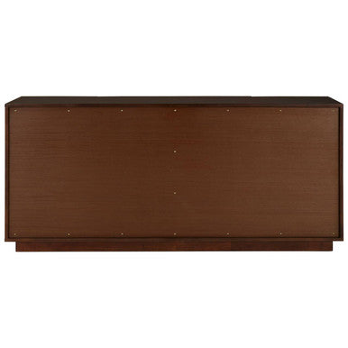 Orsina Kempton Walnut Sideboard – Shagreen & Brass Modern Buffet