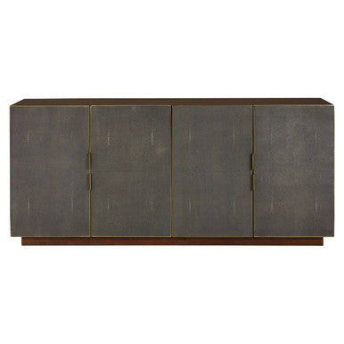 Orsina Kempton Walnut Sideboard – Shagreen & Brass Modern Buffet