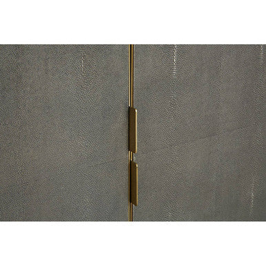 Orsina Kempton Walnut Sideboard – Shagreen & Brass Modern Buffet