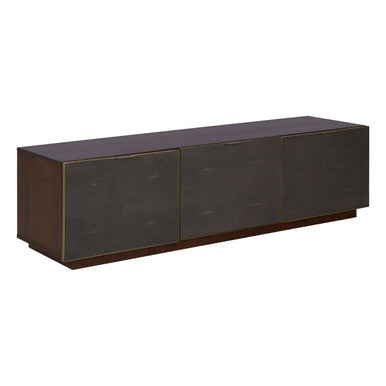 Orsina Kempton Media Unit – Walnut & Shagreen Modern TV Stand