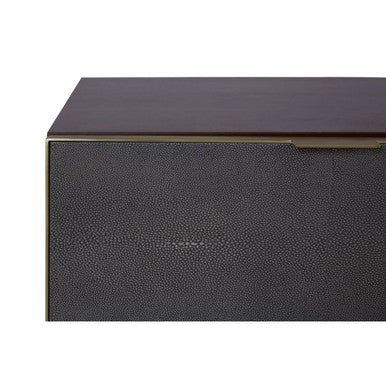 Orsina Kempton Media Unit – Walnut & Shagreen Modern TV Stand