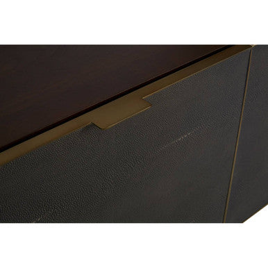 Orsina Kempton Media Unit – Walnut & Shagreen Modern TV Stand