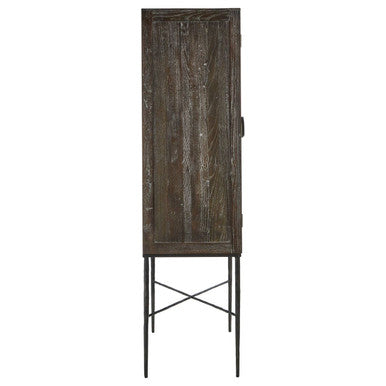 Orsina Milan Elm Wood Wine Cabinet – Two Door Starburst Drinks Buffet