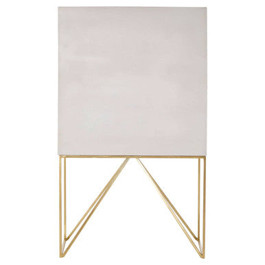 Orsina Sadras Whitewash Mango Wood Cabinet | Sculptural Storage