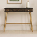 Orsina Sagor Mango Wood Console Table | 3 Drawers & Brass Legs
