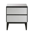 Orsina Rovigo 2 Drawer Chest – Matte Black & Smoked Glass Dresser