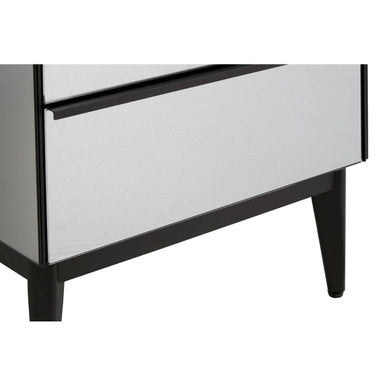 Orsina Rovigo 2 Drawer Chest – Matte Black & Smoked Glass Dresser