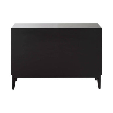Orsina Rovigo 6 Drawer Chest – Matte Black & Smoked Glass Dresser