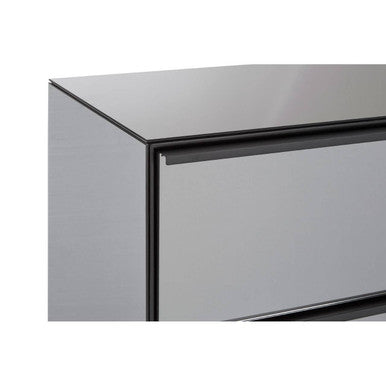 Orsina Rovigo 6 Drawer Chest – Matte Black & Smoked Glass Dresser