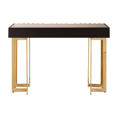 Orsina Rivoli Gold Mirrored Console Table with Storage Drawer
