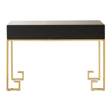 Orsina Rieti Gold Console Table | Mirrored Glass & Steel 2-Drawer