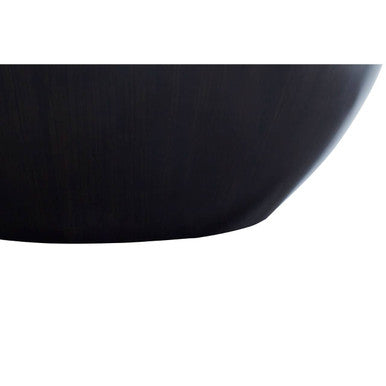 Orsina Gabo Round Ebony Console Table – Starburst Bamboo & Wood