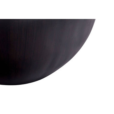 Orsina Gabo Round Ebony Coffee Table – Sunburst Wood & Bamboo Base