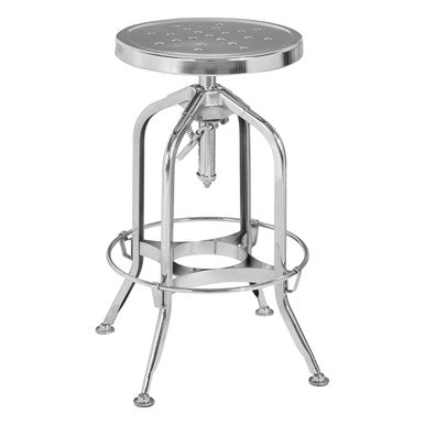 Orsina Gator Adjustable Bar Stool – Modern Chrome Steel Kitchen Seating