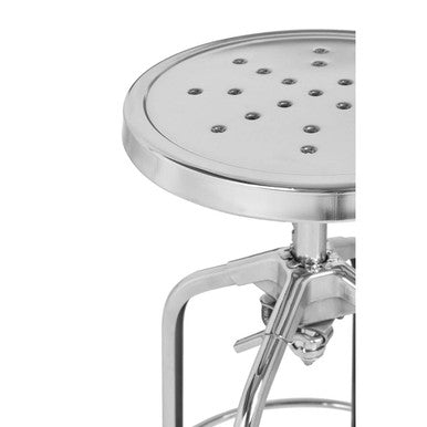 Orsina Gator Adjustable Bar Stool – Modern Chrome Steel Kitchen Seating