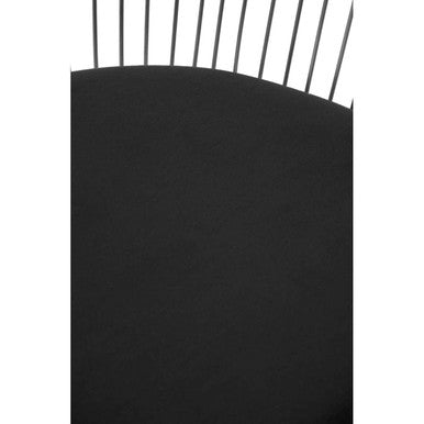 Orsina Anzio Accent Chair | Black Velvet & Brushed Silver Steel