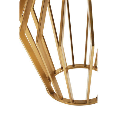 Orsina Ackley Round Side Table – Gold Base with Black Glass Top