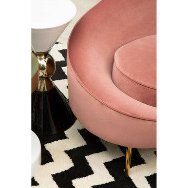 Orsina Martini Sculptural Metal Side Table – Gold, Black and White