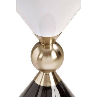 Orsina Martini Sculptural Metal Side Table – Gold, Black and White