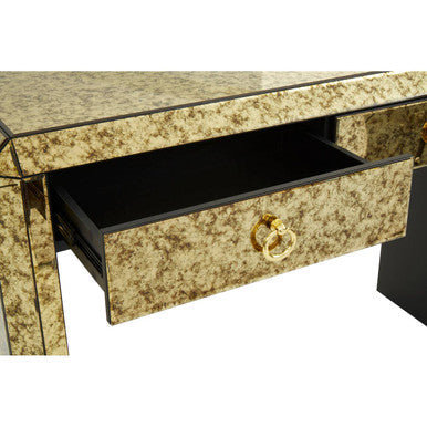 Orsina Komo Gold Mirrored Console Table – 2 Drawer Entryway Table