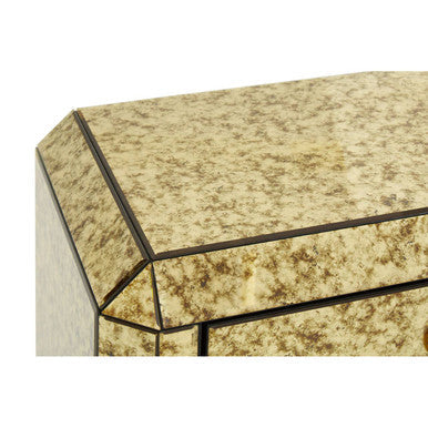 Orsina Komo Gold Mirrored Console Table – 2 Drawer Entryway Table