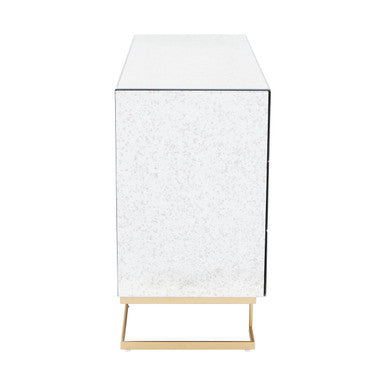 Orsina Kesena Silver Mirrored Chest of Drawers | 6-Drawer Dresser