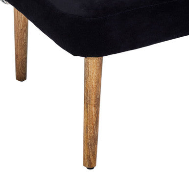 Orsina Cefena Moroccan Bench – Velvet Entryway Seat with Woven Back